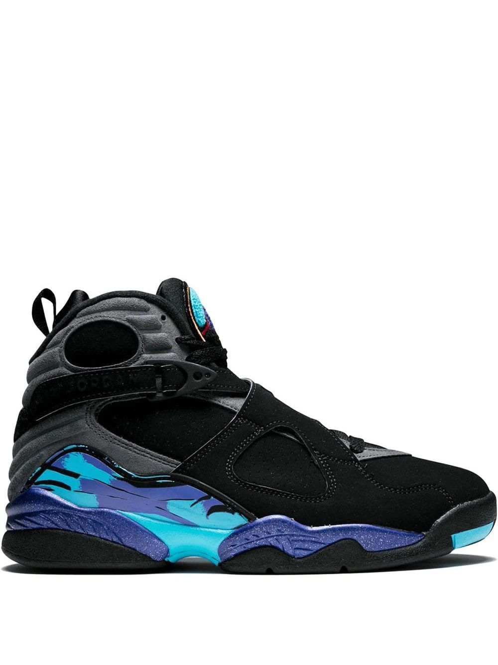 Nike Air Jordan 8 Retro Aqua High Skor Herr Svarta Grå | ZJACQT698