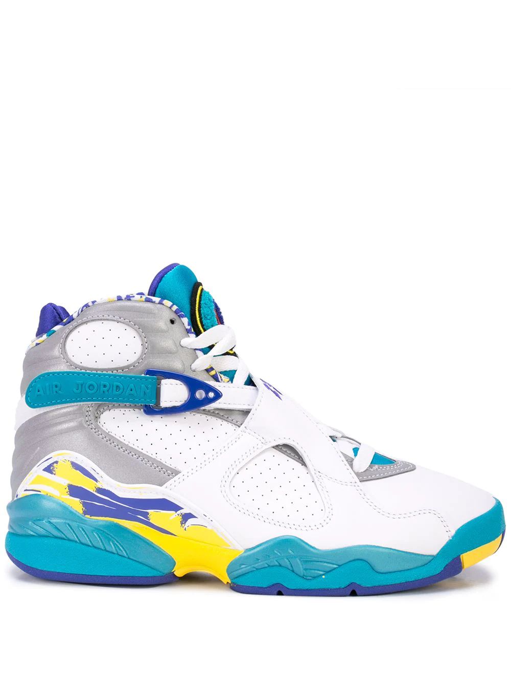 Nike Air Jordan 8 Retro High Skor Dam Vita Grå | PDUJTX563