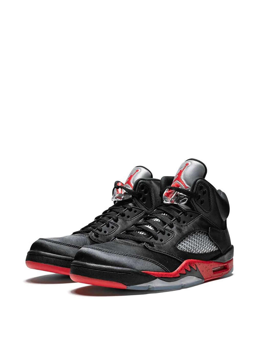 Nike Air Jordan 5 Retro Satin Bred High Skor Dam Svarta | XEHVDY745