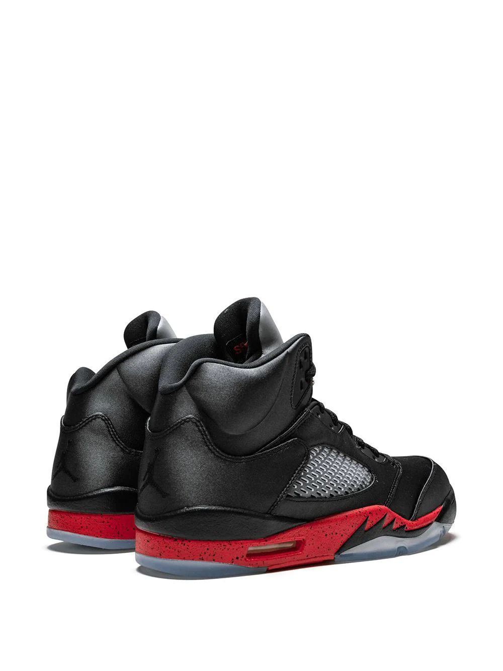 Nike Air Jordan 5 Retro Satin Bred High Skor Dam Svarta | XEHVDY745